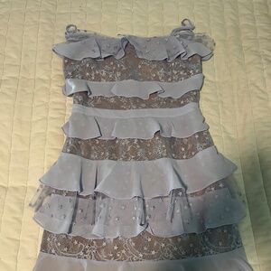 For Love and Lemons lavender ruffle dress